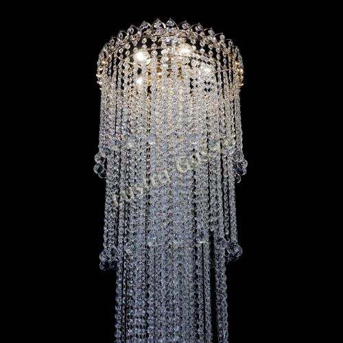 Люстра Капель 5 ламп шар 30 см длинная   в Ижевске Гусь Хрустальный