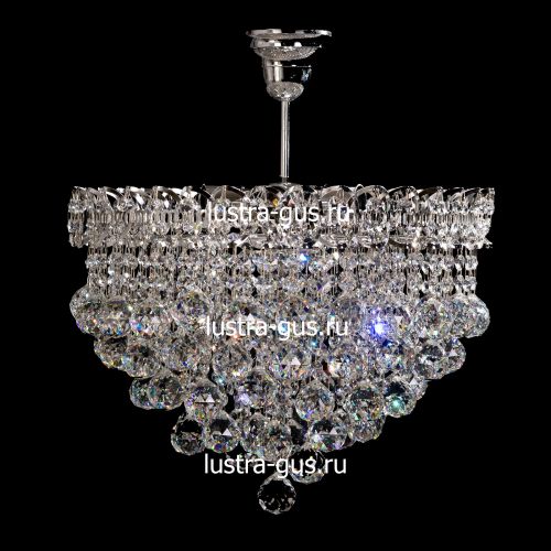 Люстра Капель-лепесток Шар 40 мм с подвесом в Ижевске Гусь Хрустальный