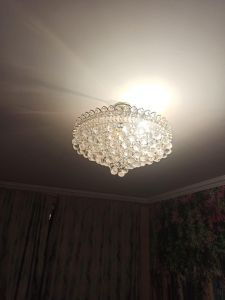 Люстра Капель-лепесток Шар 40 мм с подвесом в Ижевске отзыв и фото покупателя