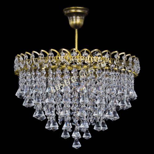 Люстра Капель Пирамида 30 с подвесом под бронзу в Ижевске Гусь Хрустальный
