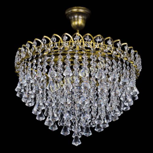 Люстра Капель Пирамида 30 с подвесом под бронзу в Ижевске Гусь Хрустальный