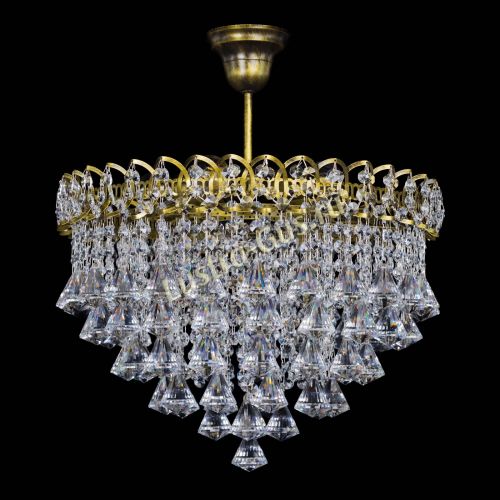 Люстра Капель Пирамида 40 с подвесом под бронзу в Ижевске Гусь Хрустальный