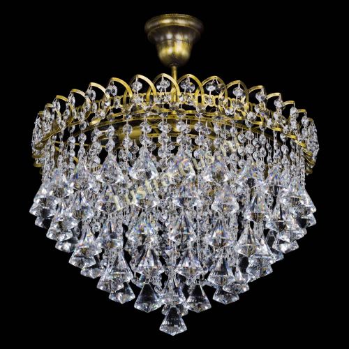 Люстра Капель Пирамида 40 с подвесом под бронзу в Ижевске Гусь Хрустальный