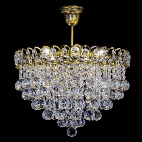 Люстра Капель Пирамида Шар 40 с подвесом под бронзу в Ижевске Гусь Хрустальный