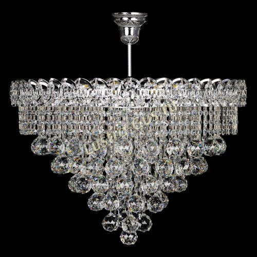 Люстра Капель Пирамида Шар 40 с подвесом в Ижевске Гусь Хрустальный