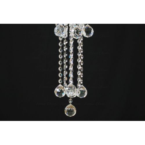 Люстра Капель 5 ламп шар 40 мм длинная в Ижевске Гусь Хрустальный