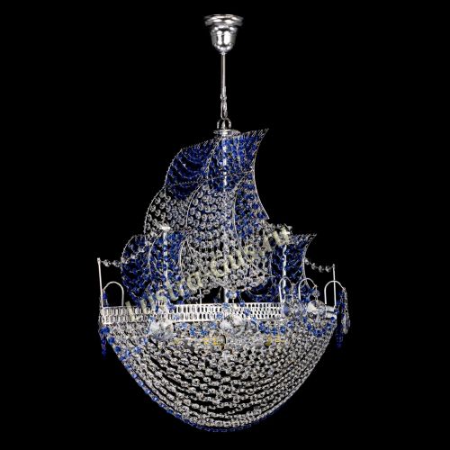 Люстра Каравелла №1 синяя в Ижевске Гусь Хрустальный