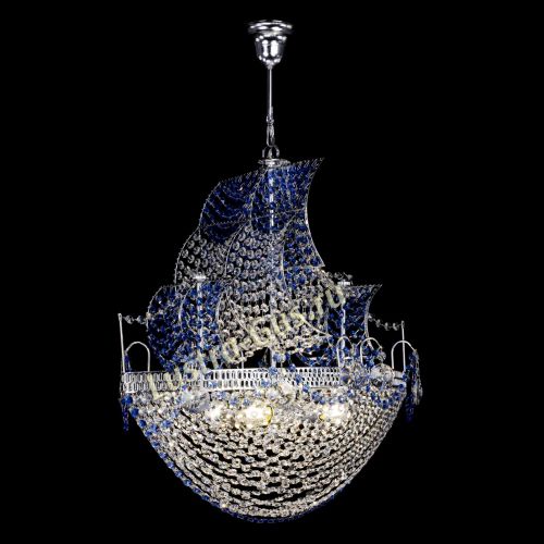 Люстра Каравелла №1 синяя в Ижевске Гусь Хрустальный