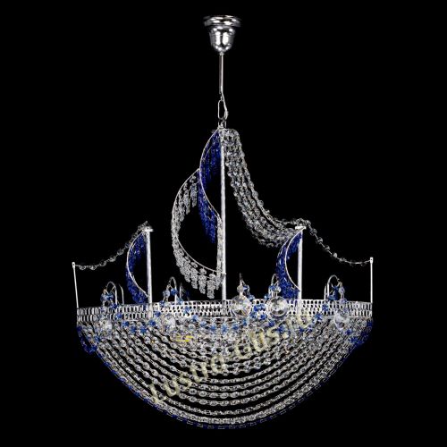 Люстра Каравелла №1 синяя в Ижевске Гусь Хрустальный