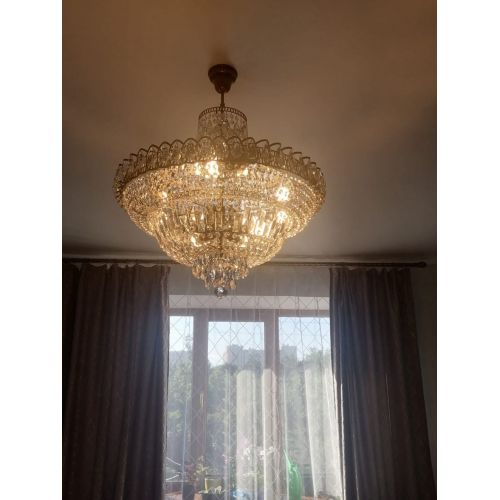 Люстра Хрустальный Каскад №8 с подвесом под бронзу в Ижевске Гусь Хрустальный