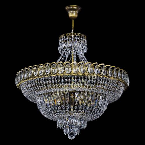 Люстра Хрустальный Каскад №8 с подвесом под бронзу в Ижевске Гусь Хрустальный