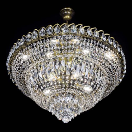 Люстра Хрустальный Каскад №8 с подвесом под бронзу в Ижевске Гусь Хрустальный