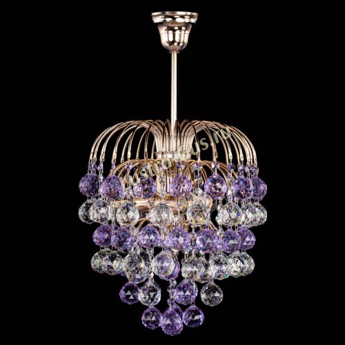 Люстра Хрустальные брызги шар 40 мм фиолетовая в Ижевске Гусь Хрустальный