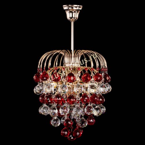 Люстра Хрустальные брызги шар 40 мм красная в Ижевске Гусь Хрустальный