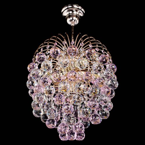 Люстра Хрустальные брызги шар 40 мм розовая в Ижевске Гусь Хрустальный