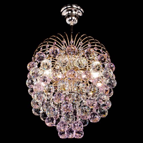 Люстра Хрустальные брызги шар 40 мм розовая в Ижевске Гусь Хрустальный