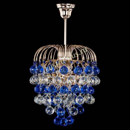 Люстра Хрустальные брызги шар 40 мм синяя в Ижевске Гусь Хрустальный