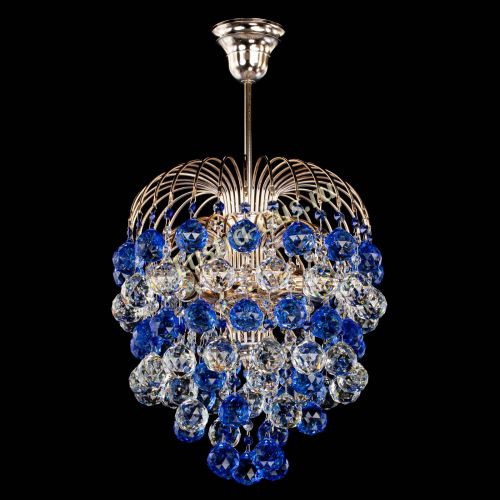 Люстра Хрустальные брызги шар 40 мм синяя в Ижевске Гусь Хрустальный