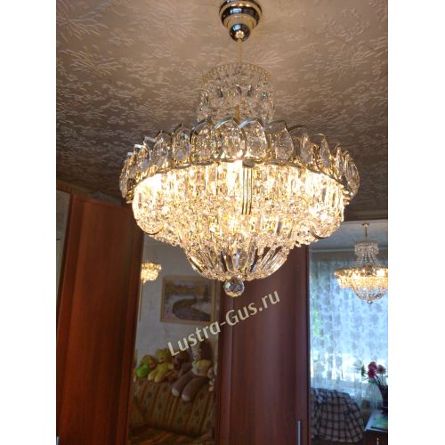 Люстра Кольцо Классика Пластинка с подвесом в Ижевске Гусь Хрустальный