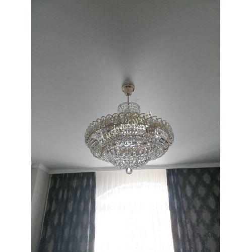 Люстра Кольцо Классика 6 ламп с подвесом в Ижевске Гусь Хрустальный