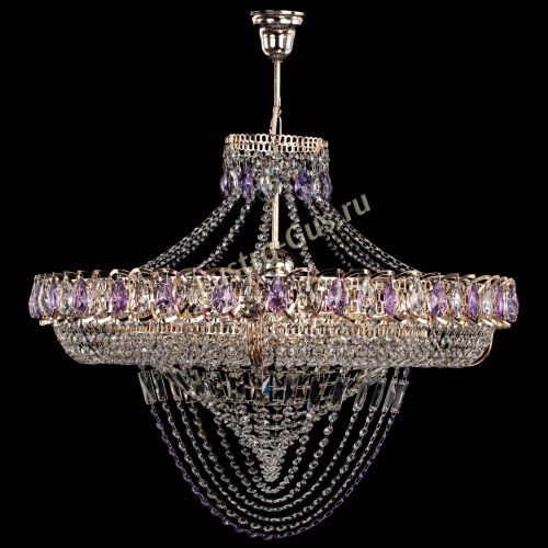 Люстра Кольцо Классика Веер №8 фиолетовая в Ижевске Гусь Хрустальный