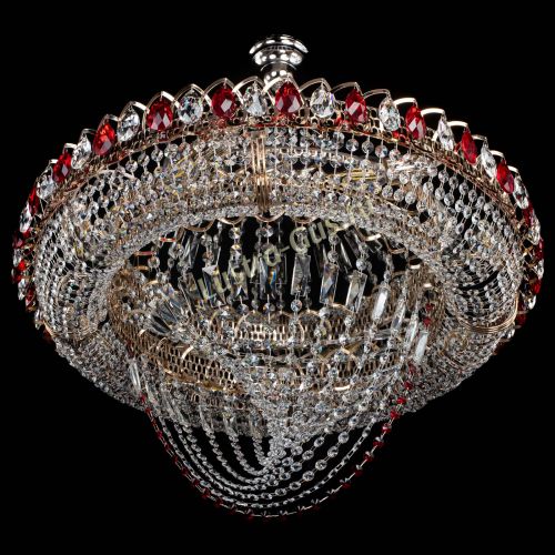 Люстра Кольцо Классика Веер №8 красная в Ижевске Гусь Хрустальный
