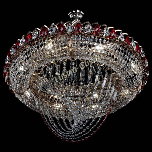 Люстра Кольцо Классика Веер №8 красная в Ижевске Гусь Хрустальный