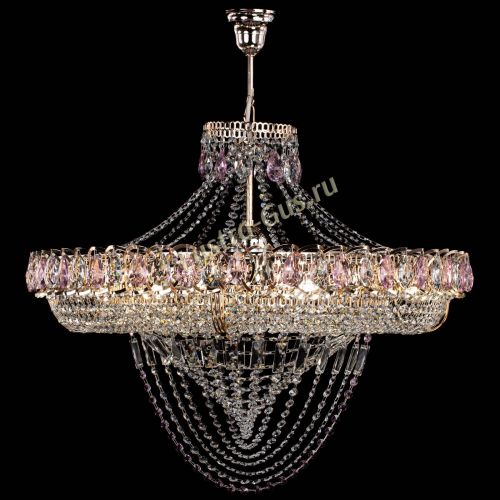 Люстра Кольцо Классика Веер №8 розовая в Ижевске Гусь Хрустальный