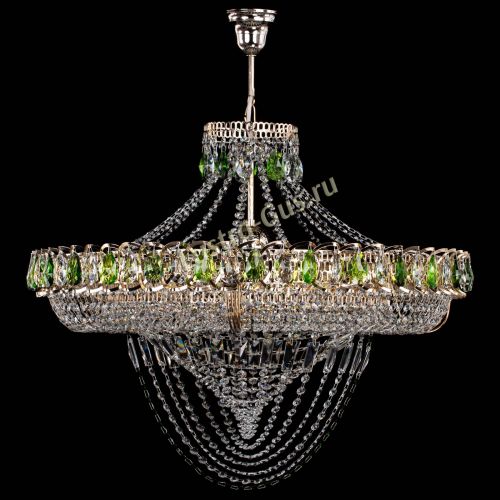 Люстра Кольцо Классика Веер №8 зеленая в Ижевске Гусь Хрустальный
