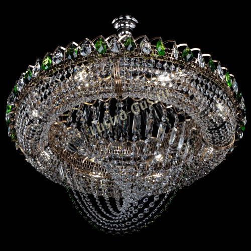 Люстра Кольцо Классика Веер №8 зеленая в Ижевске Гусь Хрустальный
