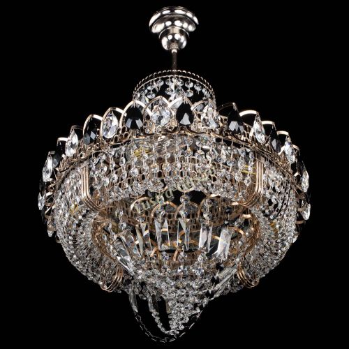 Люстра Кольцо Классика Веер черная в Ижевске Гусь Хрустальный