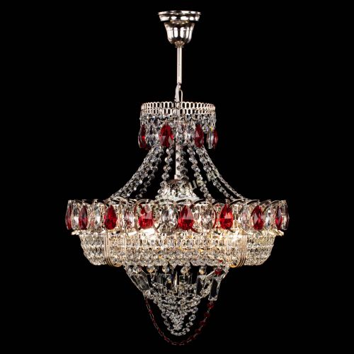 Люстра Кольцо Классика Веер красная в Ижевске Гусь Хрустальный