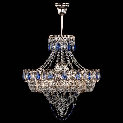 Люстра Кольцо Классика Веер синяя в Ижевске Гусь Хрустальный