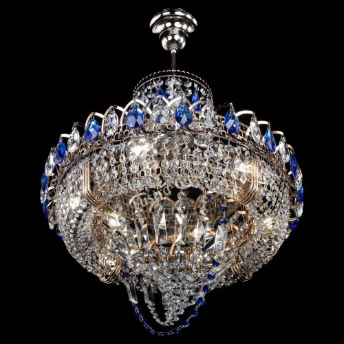 Люстра Кольцо Классика Веер синяя в Ижевске Гусь Хрустальный