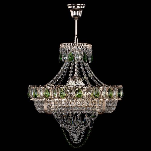 Люстра Кольцо Классика Веер зеленая в Ижевске Гусь Хрустальный