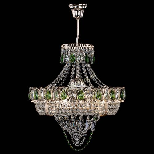 Люстра Кольцо Классика Веер зеленая в Ижевске Гусь Хрустальный