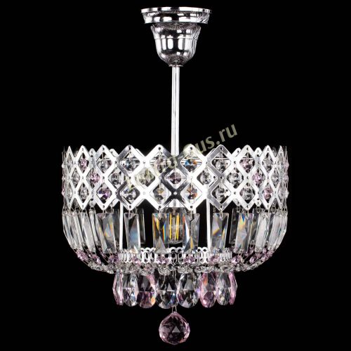 Люстра Корона №1 пластинка розовая в Ижевске Гусь Хрустальный