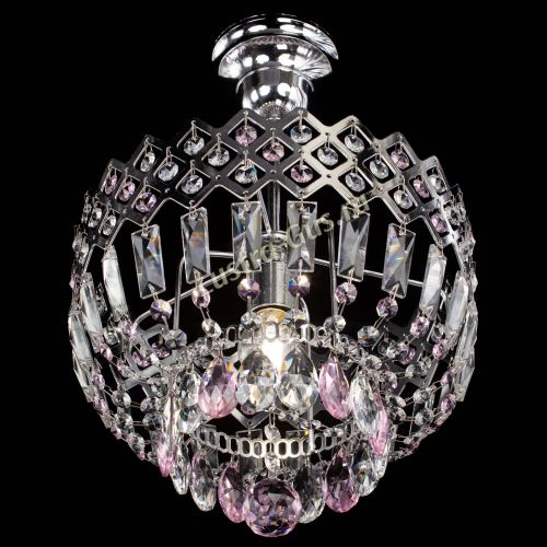 Люстра Корона №1 пластинка розовая в Ижевске Гусь Хрустальный