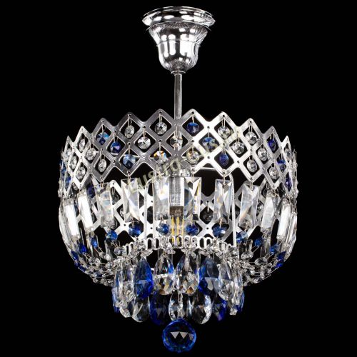 Люстра Корона №1 пластинка синяя в Ижевске Гусь Хрустальный