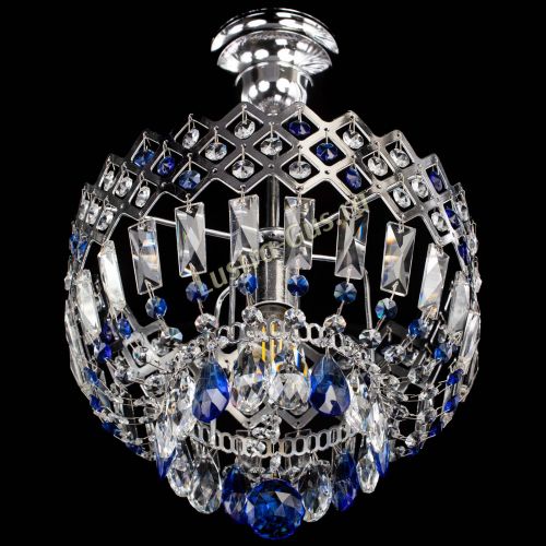 Люстра Корона №1 пластинка синяя в Ижевске Гусь Хрустальный