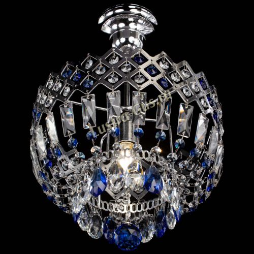 Люстра Корона №1 пластинка синяя в Ижевске Гусь Хрустальный