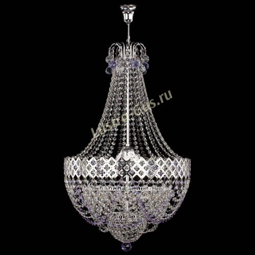 Люстра Корона №5 с подвесом Фиолетовая в Ижевске Гусь Хрустальный