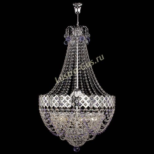 Люстра Корона №5 с подвесом Фиолетовая в Ижевске Гусь Хрустальный
