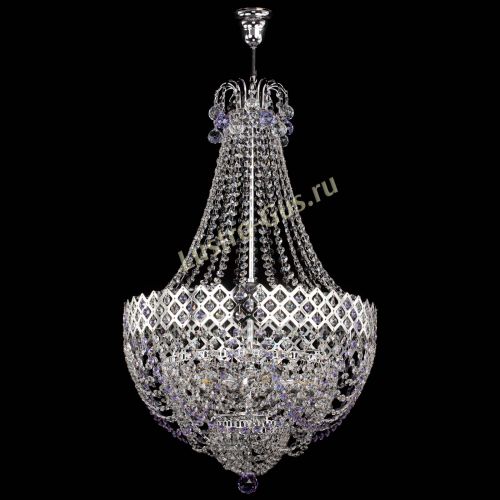 Люстра Корона №5 с подвесом Фиолетовая в Ижевске Гусь Хрустальный