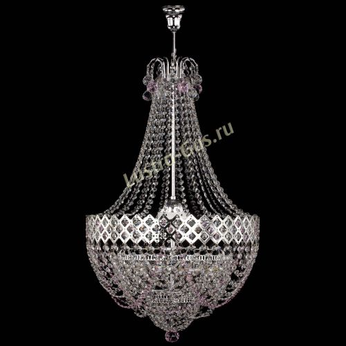 Люстра Корона №5 с подвесом Розовая в Ижевске Гусь Хрустальный