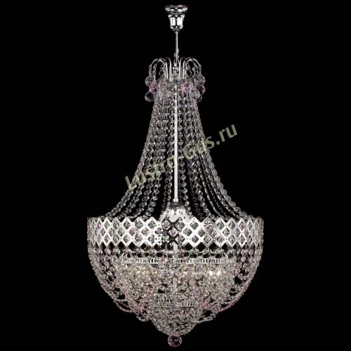 Люстра Корона №5 с подвесом Розовая в Ижевске Гусь Хрустальный