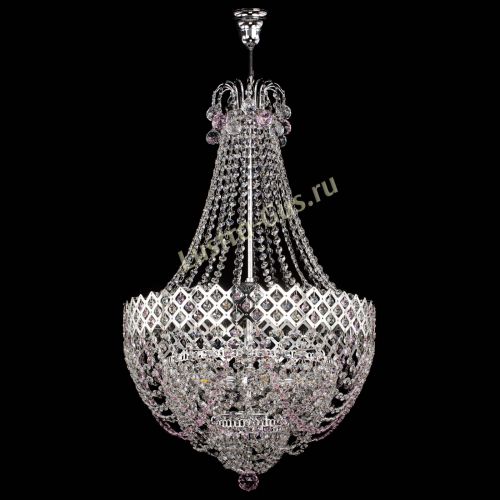 Люстра Корона №5 с подвесом Розовая в Ижевске Гусь Хрустальный