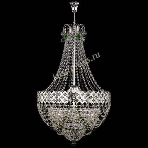 Люстра Корона №5 с подвесом Зеленая в Ижевске Гусь Хрустальный