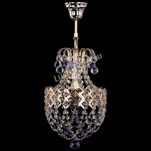 Люстра Корона №6 фиолетовая в Ижевске Гусь Хрустальный