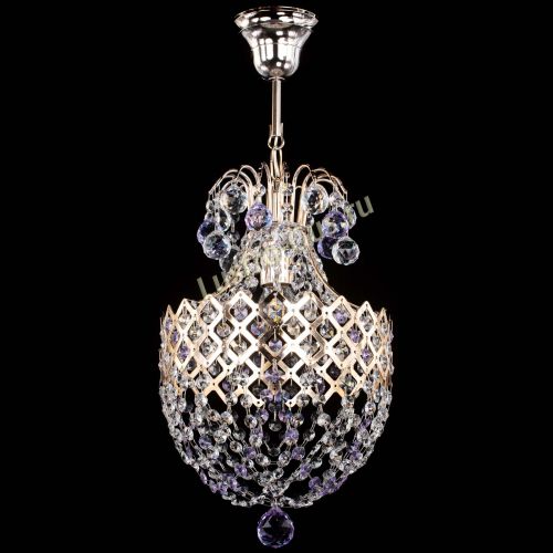 Люстра Корона №6 фиолетовая в Ижевске Гусь Хрустальный